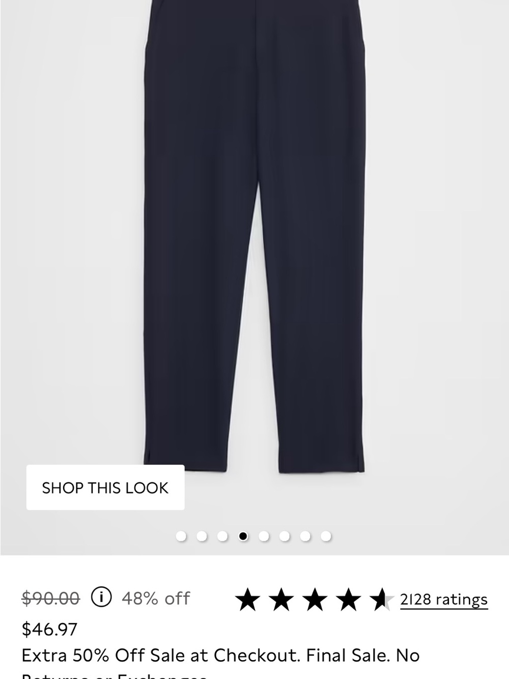 Banana Republic Hayden Tapered Pant Navy